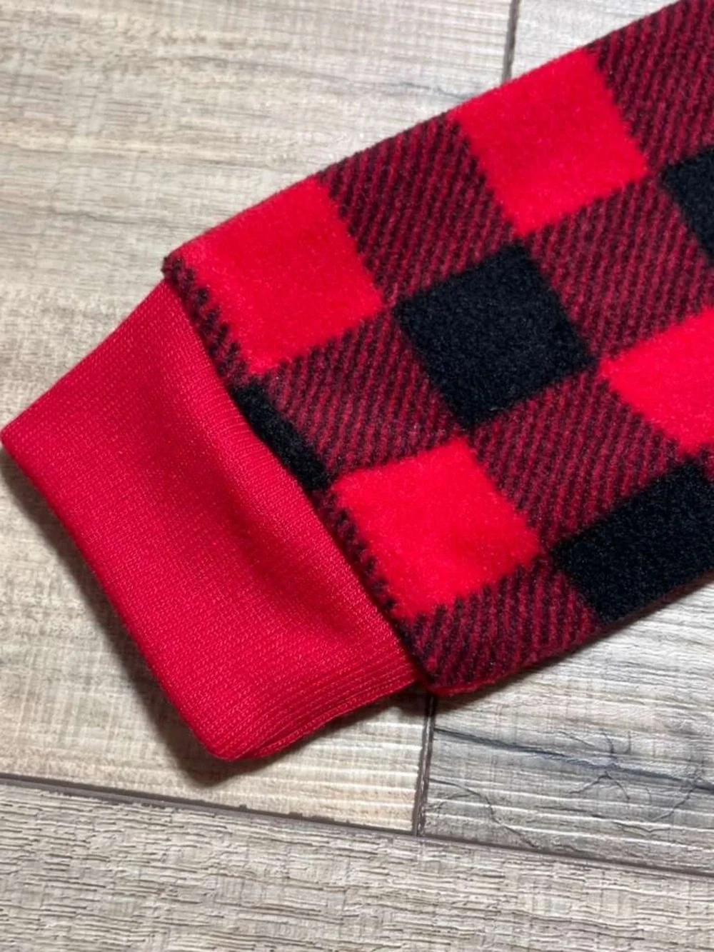 Carters Just One You Baby Boys Plaid Moose Fleece‎ Footed Pajama 12M Red Black